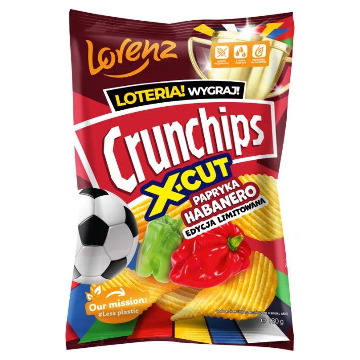 Chipsy X-Cut o smaku ostrej papryki 130g Crunchips
