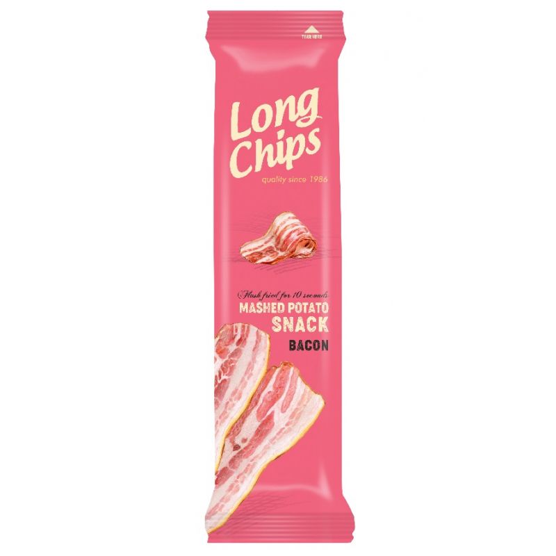 Chipsy ziemniaczane długie o smaku bekonu 75g Long Chips
