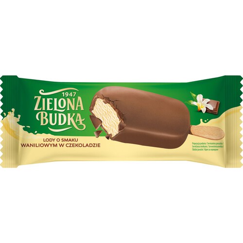Lody o smaku waniliowym w czekoladzie 90ml Zielona Budka