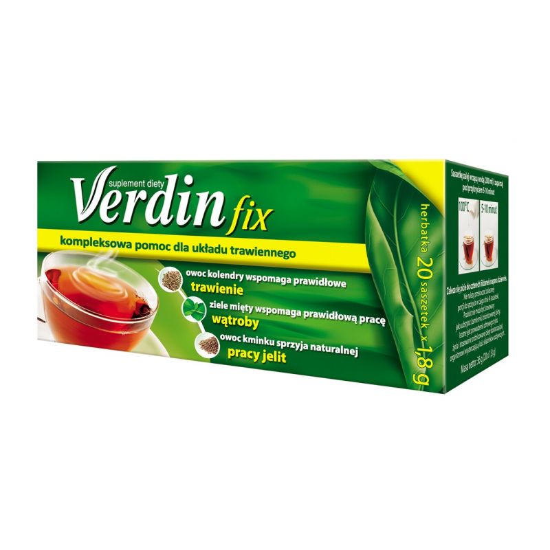 Herbatka na układ trawienny 20 saszetek Verdin Fix
