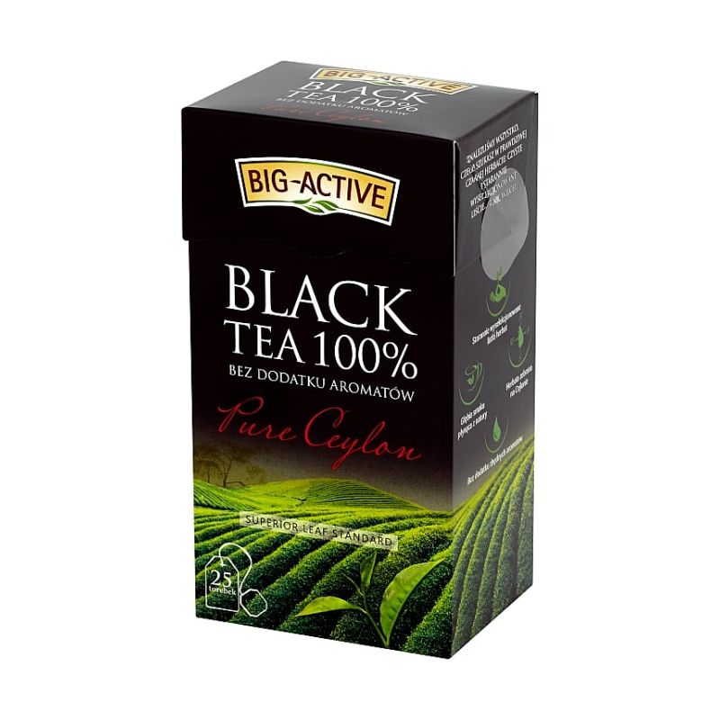 Herbata czarna 100% Pure Ceylon 25 x 2 g Big-Active