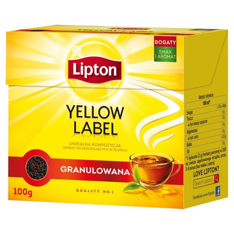 Herbata czarna granulowana Yellow Label 100 g Lipton