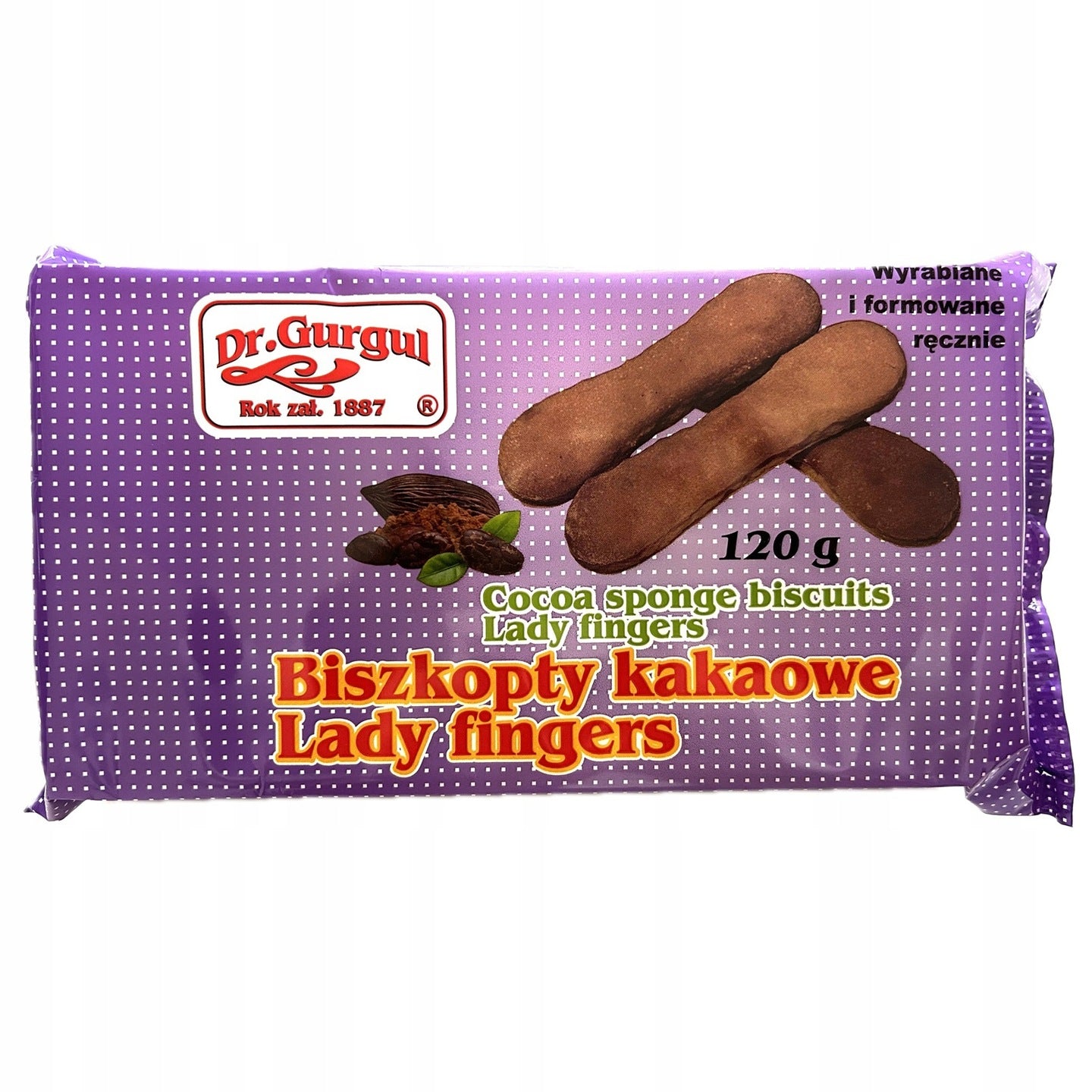Biszkopty kakakowe lady fingers 120 g Dr. Gurgul