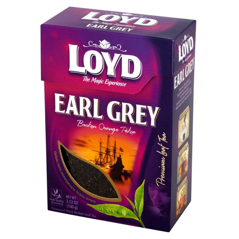 Herbata czarna aromatyzowana liściasta Earl Grey 80g Loyd