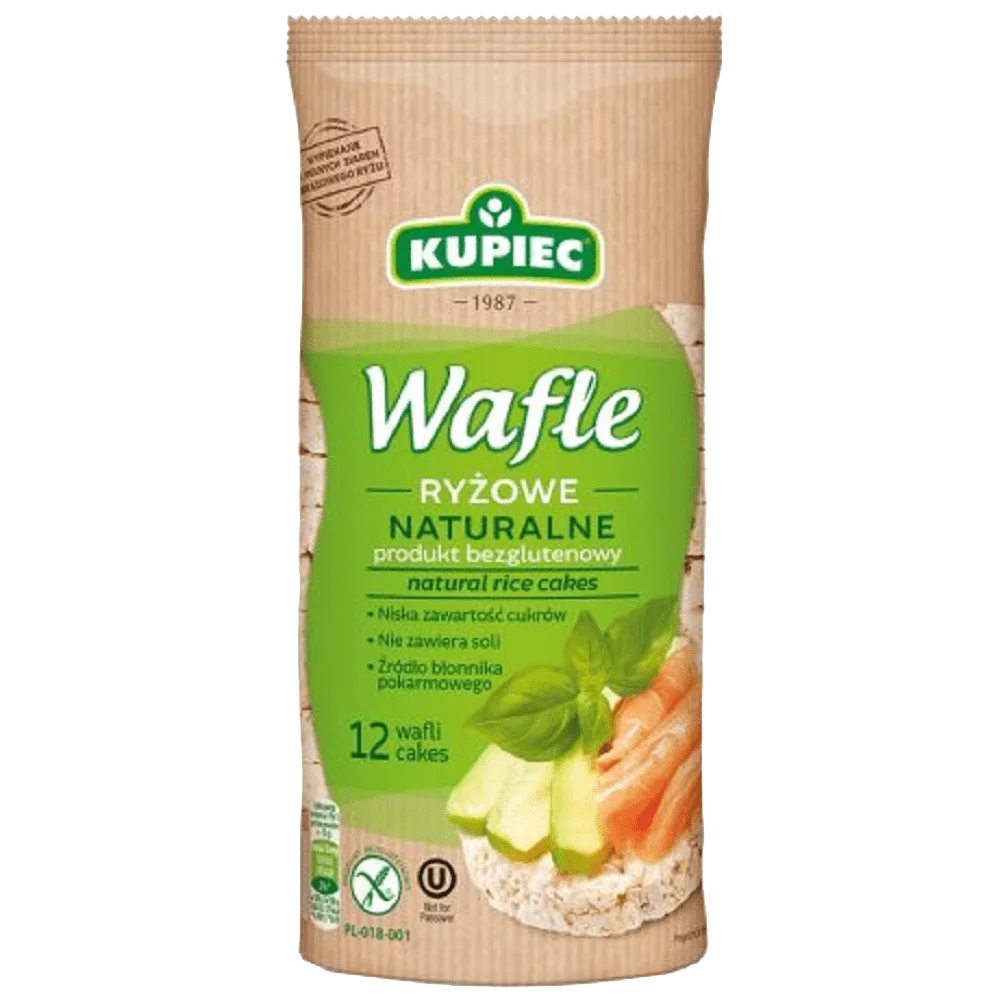 Wafle ryżowe naturalne 120g Kupiec