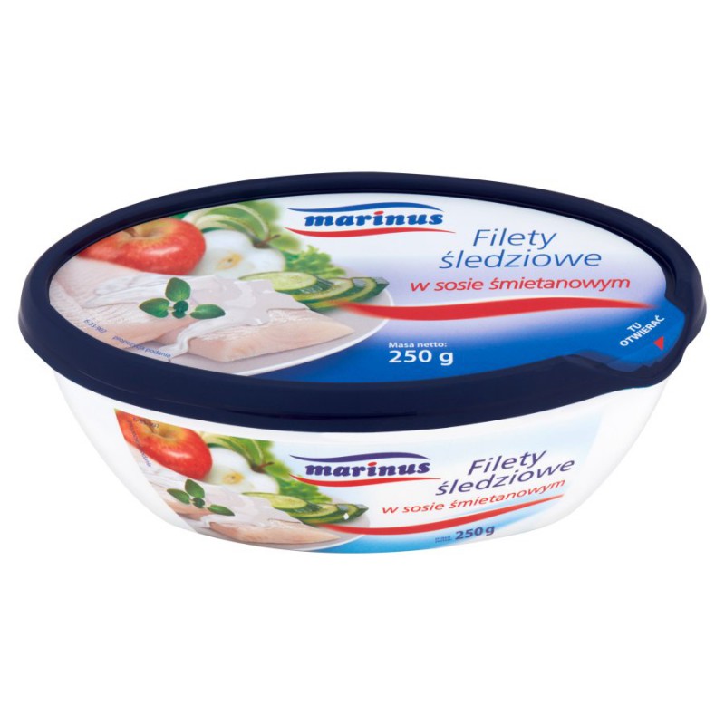 Filety śledziowe w sosie śmietanowym 250g Marinus