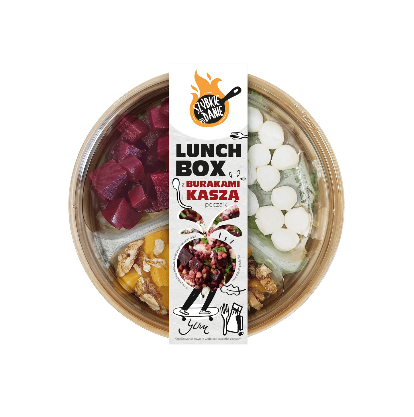 Lunchbox burak z kaszą pęczak 200g Społem PSS