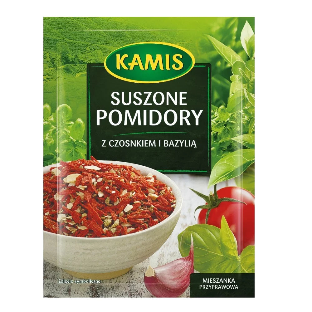 Przyprawa suszone pomidory z czosnkiem i bazylią 15g Kamis