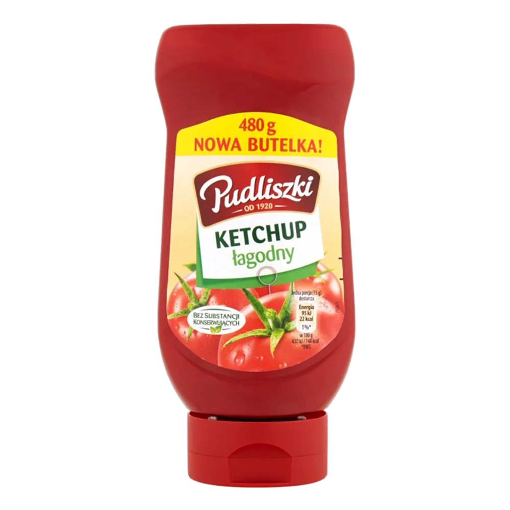 Ketchup łagodny Pudliszki 480g Heinz