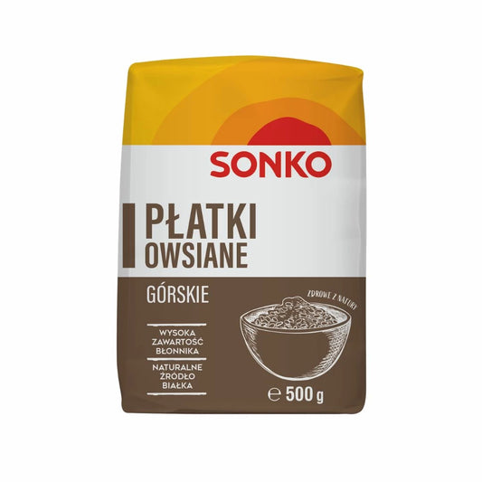 Płatki owsiane górskie 500g Sonko