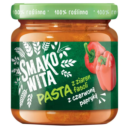 Pasta z ziaren fasoli z czerwoną papryką 180g Smakowita