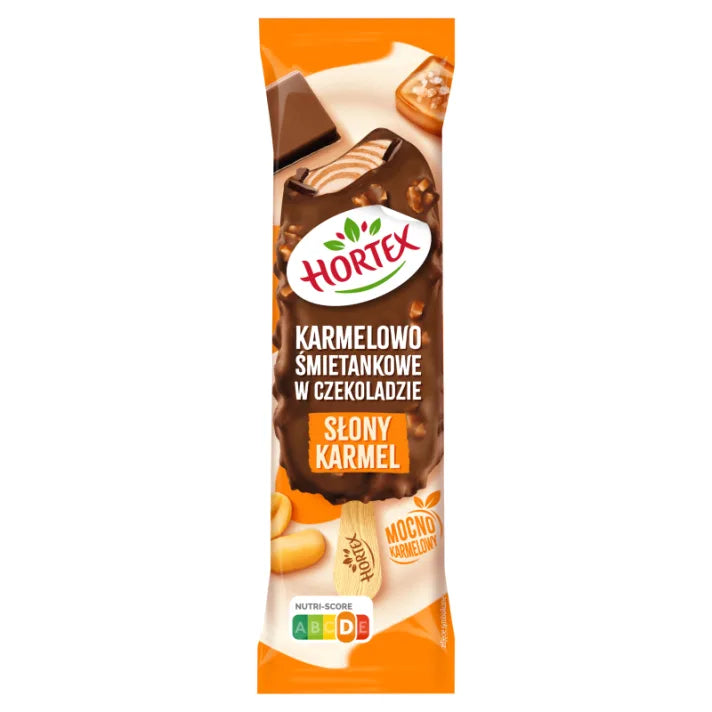 Lody śmietankowe w czekoladzie słony karmel 120ml Hortex