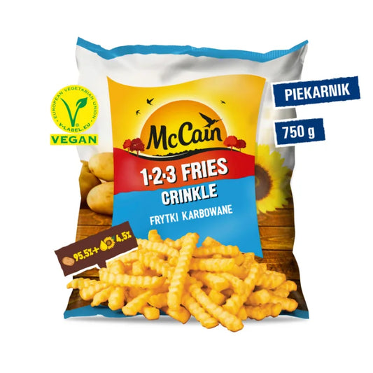 Frytki karbowane 1-2-3 mrożone 750g McCain