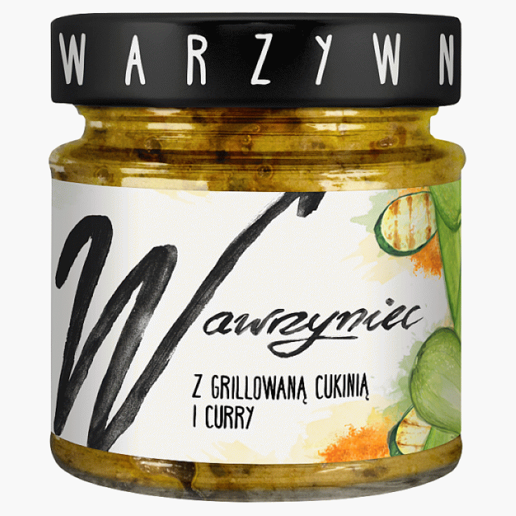 Pasta warzywna z grillowaną cukinią i curry 180g Wawrzyniec