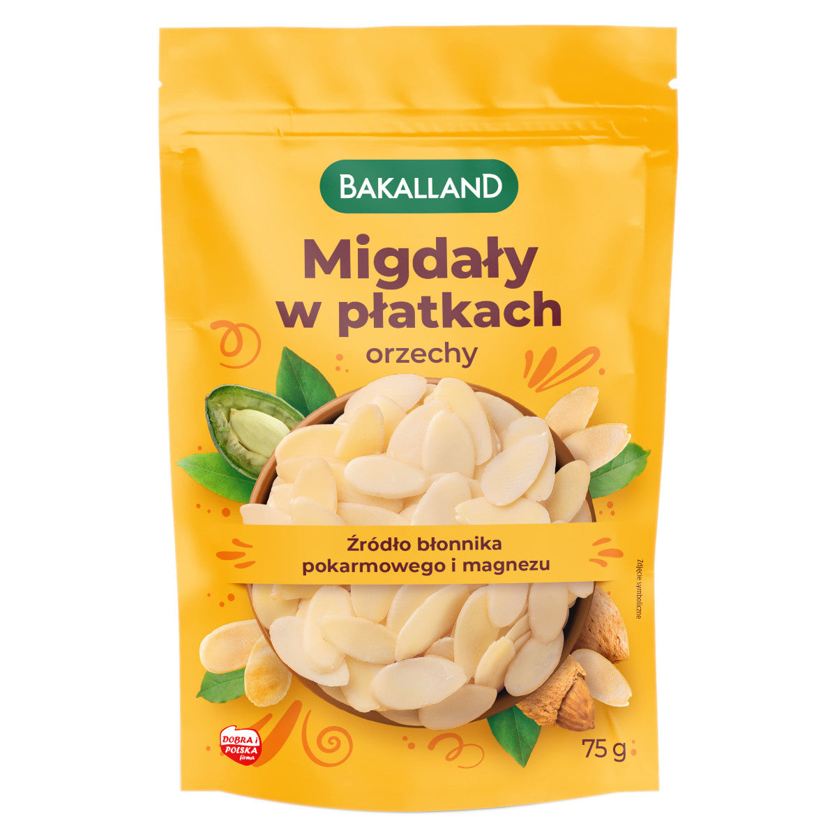 Migdały Płatki 75g Bakalland