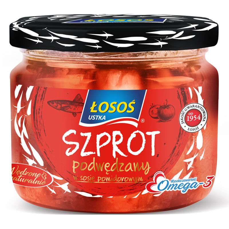 Szprot podwędzany w sosie pomidorowym 250g Łosoś Ustka