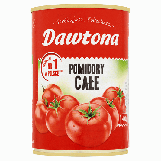 Pomidory całe bez skórki 400 g Dawtona