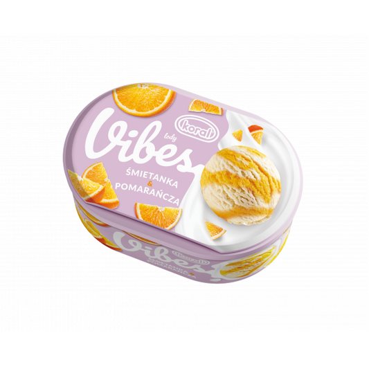 Lody Vibes śmietana pomarańcza 1l Koral