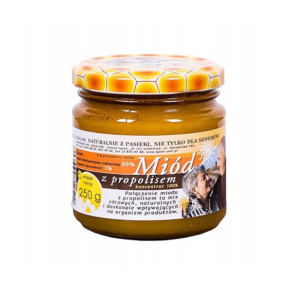 Miód z propolisem 250g Łysoń
