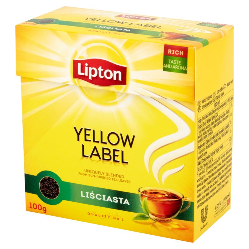 Herbata czarna liściasta Yellow Label 100 g Lipton