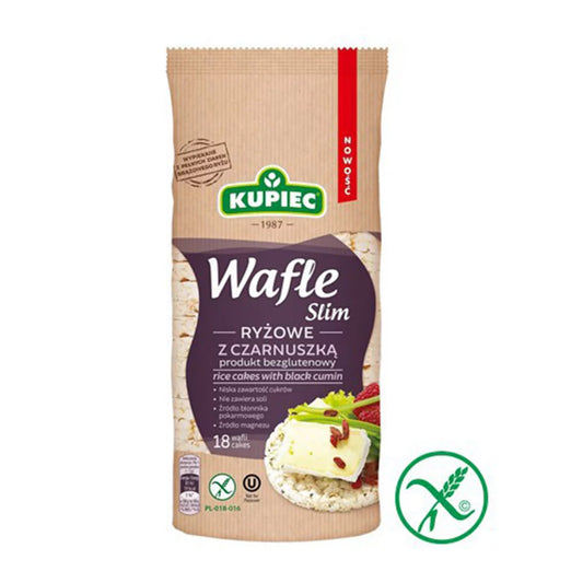 Wafle ryżowe slim z czarnuszką 90g Kupiec