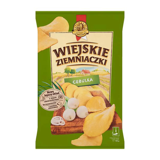 Chipsy Wiejskie Ziemniaczki o smaku cebulki 130g Bahlsen Poznań