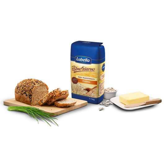 Mąka pełne ziarno pszenna 1kg Lubella