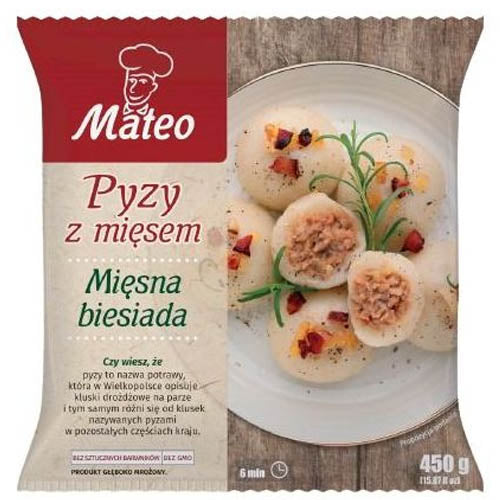 Pyzy z mięsem 450g Mateo