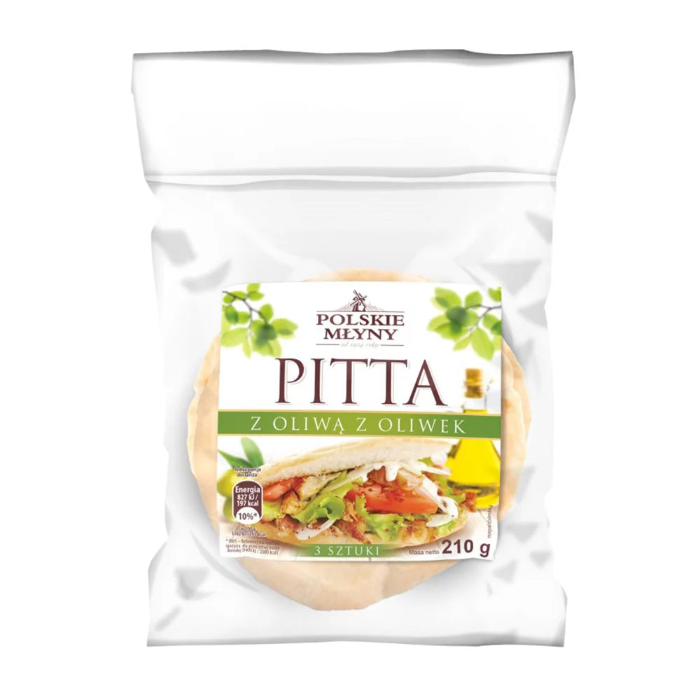 Pitta pszenna z oliwą z oliwek 210g 3szt Polskie Młyny