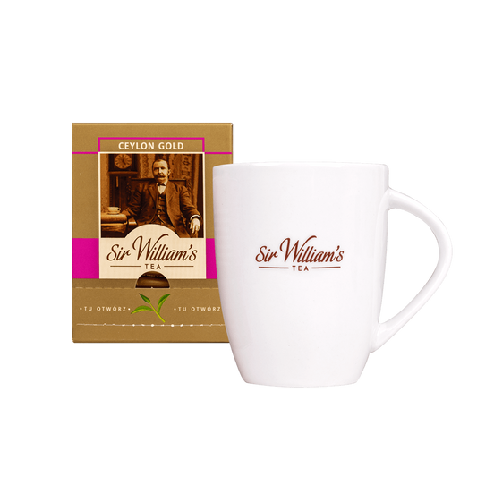 Zestaw 15 Herbat Ceylon Gold Z Kubkiem Porcelanowym Sir William’s Tea