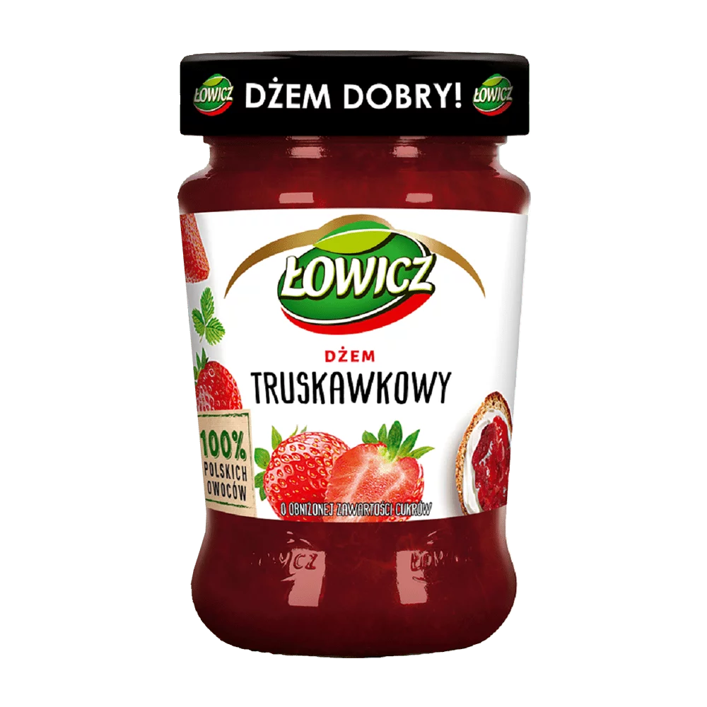 Dżem Łowicz niskosłodzony truskawkowy 280g Agros nova