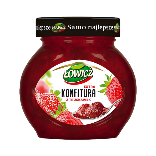Konfitura niskosłodzona truskawkowa łowicz 240g Agros Nova