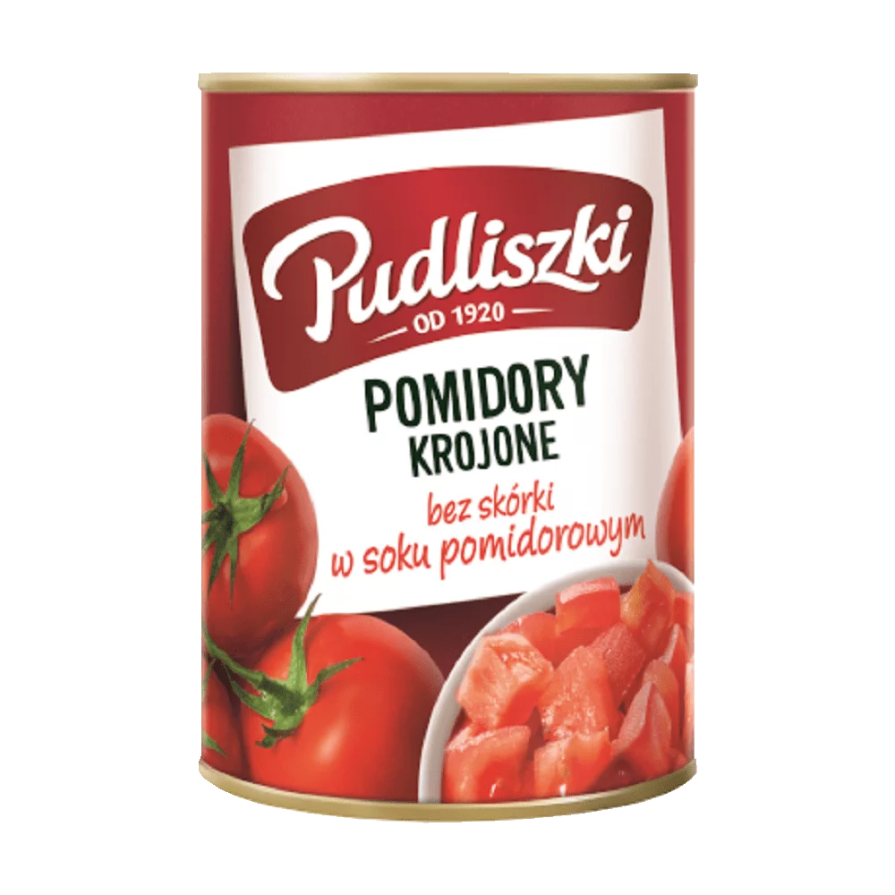 Pomidory krojone bez skóry w soku pomidorowym pudliszki 400g Heinz