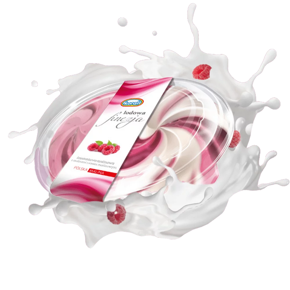 Lody Finezja śmietanka/malina 1l Koral