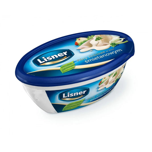 Filety śledziowe w sosie śmietanowym 160g Lisner