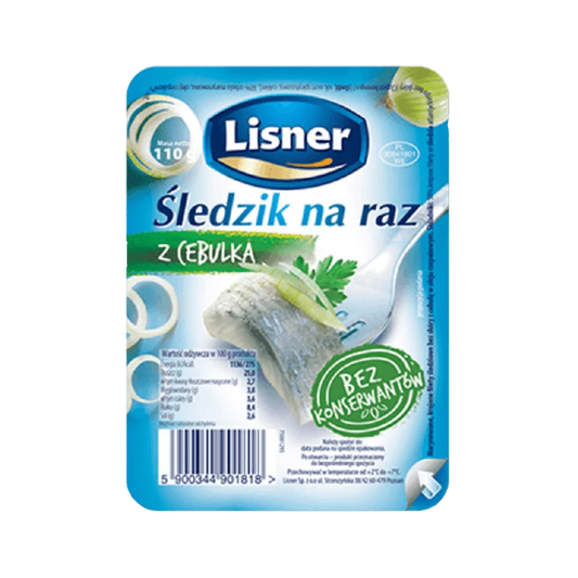 Śledzik na raz z cebulką 100g Lisner