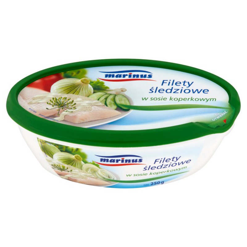 Filety śledziowe w sosie koperkowym 250g Marinus