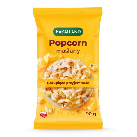 Popcorn maślany 90g Bakalland