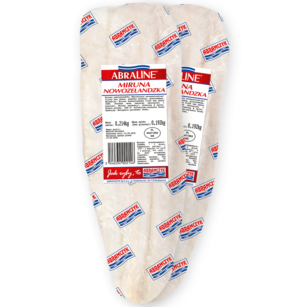 Filet z miruny ze skórą mrożony- 10% glazury kg Abramczyk