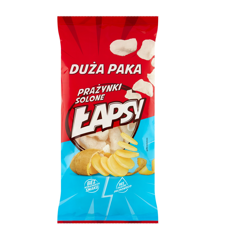 Prażynki ziemniaczane naturalne Łapsy 110g TBM