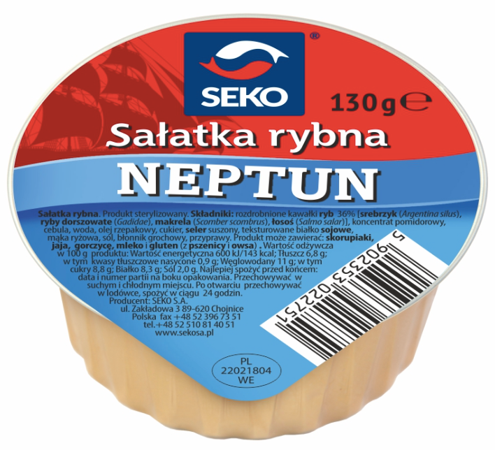 Sałatka rybna Neptun 130g Seko