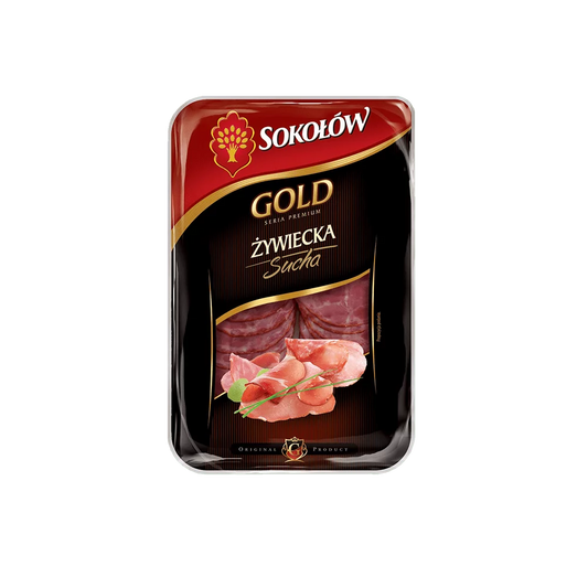 Kiełbasa żywiecka sucha gold plast.100g Sokołów