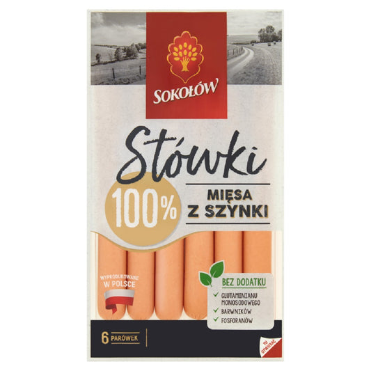Parówki z szynki Stówki 200g Sokołów