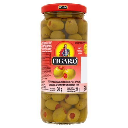 Oliwki zielone z papryką 340g Figaro